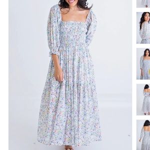 Karlie Floral Smocked Maxi Dress